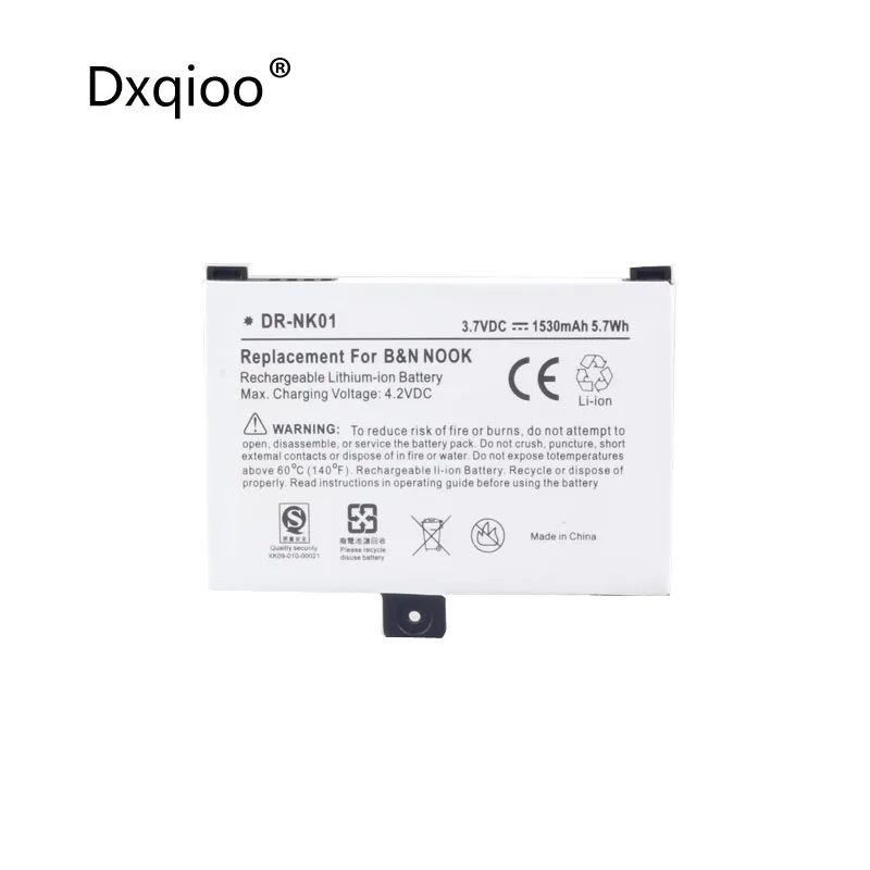 Аккумулятор Dxqioo для карманных книг подходит BARNES NOBLE 005 BNRV100 BNRZ100 N00K BNRB1530 pocket book pro 602