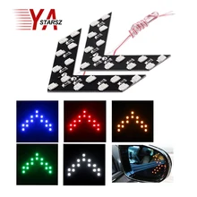 Newest 2 Pcs 14 SMD LED Arrow Panel For Car Rear View Mirror Indicator Turn Signal Light parking light car styling free shipping
