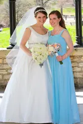 Простой голубое платье для подружки невесты линии декольте Дешевые шифоновое платье подружки невесты платье vestido de madrinha