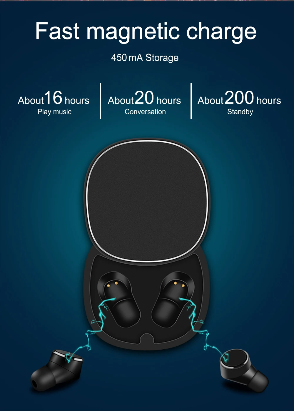 Nasin TWS 5,0 Мини Bluetooth наушники Беспроводные спортивные сенсорные водонепроницаемые стерео наушники с шумоподавлением наушники с микрофоном