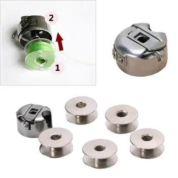 

6Pcs 5 Bobbin + 1 Bobbin Case Set Industrial Sewing Machine for knitting needles