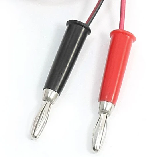 

2016 New Pair Test Hook Clip to Straight Banana Plug Connector Lead Cable 1M