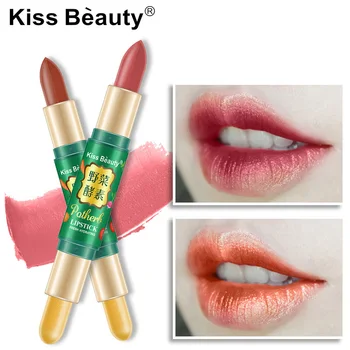 

Kiss Beauty metallic shimmer lipstick pencil natural plant essence waterproof long lasting moisture gold glitter lipstick KB002