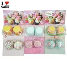 50 шт. 7 см красочные Бумага торт кекс Лайнер выпечки Muffin Box чашки случае вечерние лоток торта отделочных работ кекс Бумага