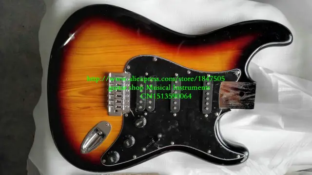 Cheap New electric guitar Body Sunburst OEM available Wholesale  guitar Body Free shipping