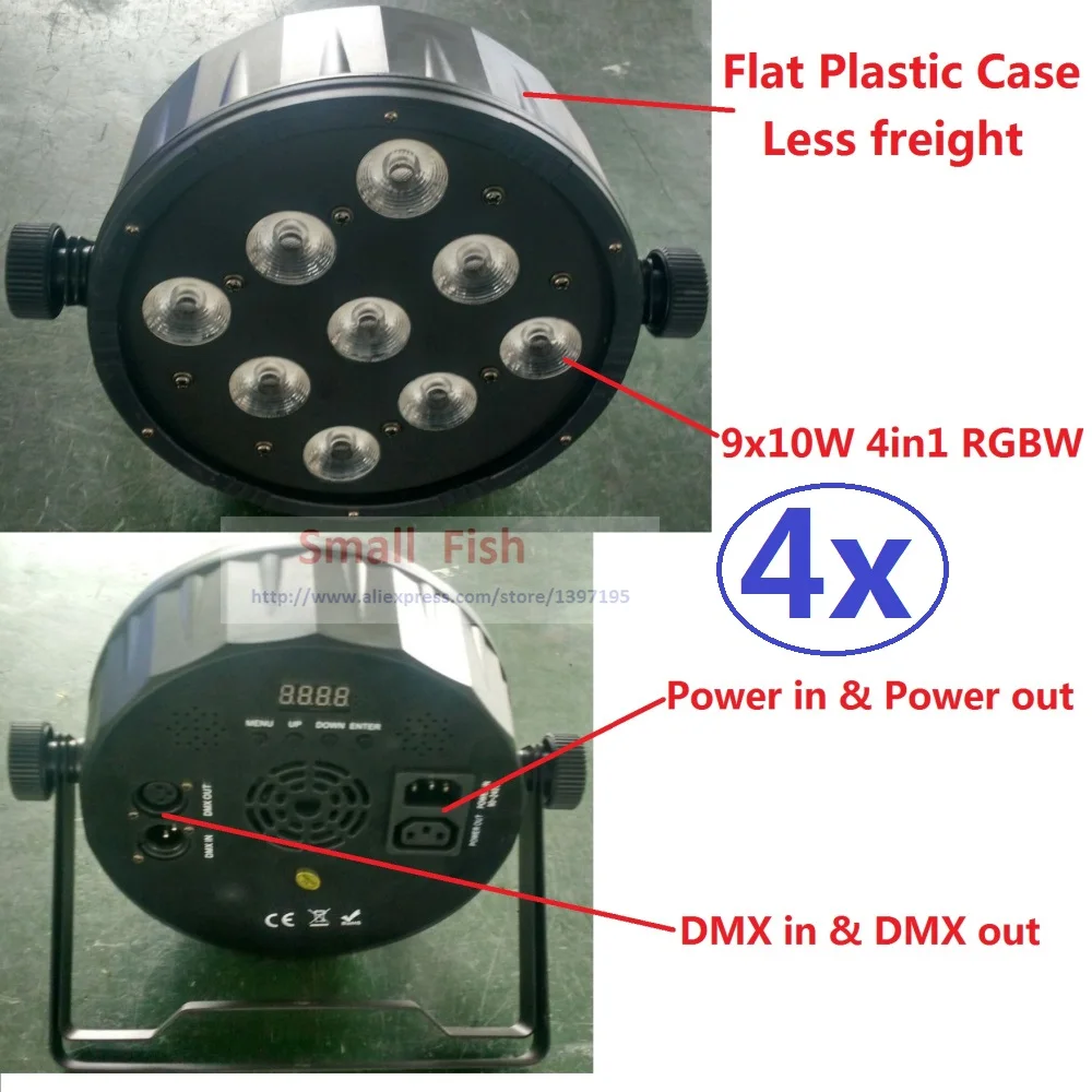 4xlot flat led beam