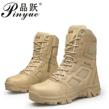 

2018 Men Desert Tactical Military Boots Mens Work Safty Shoes SWAT Army Boot Militares Tacticos Zapatos Ankle Combat Boots