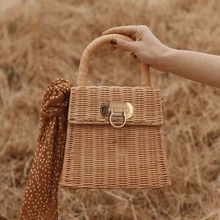 Женская сумка Роскошная ротанговая сумка ручной работы ротанг плетение летние овальные пляжные сумки для женщин sac основной