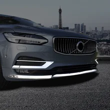 Frente del coche niebla moldura para Luz Decoración etiqueta engomada del corte para Volvo S90 2016-18 de niebla Auto embellecedor de luz tiras Exterior modificado Accesorios