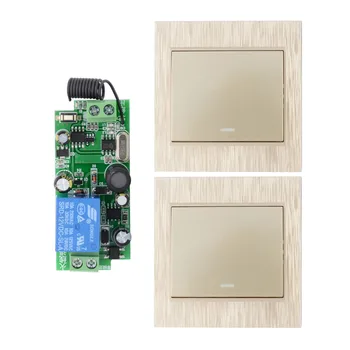 

AC 110V 220V 250V 1CH 2CH 10A RF Wireless Remote Switch Wireless Light Switch + Wireless Transmitter Wall Panel Remote Control