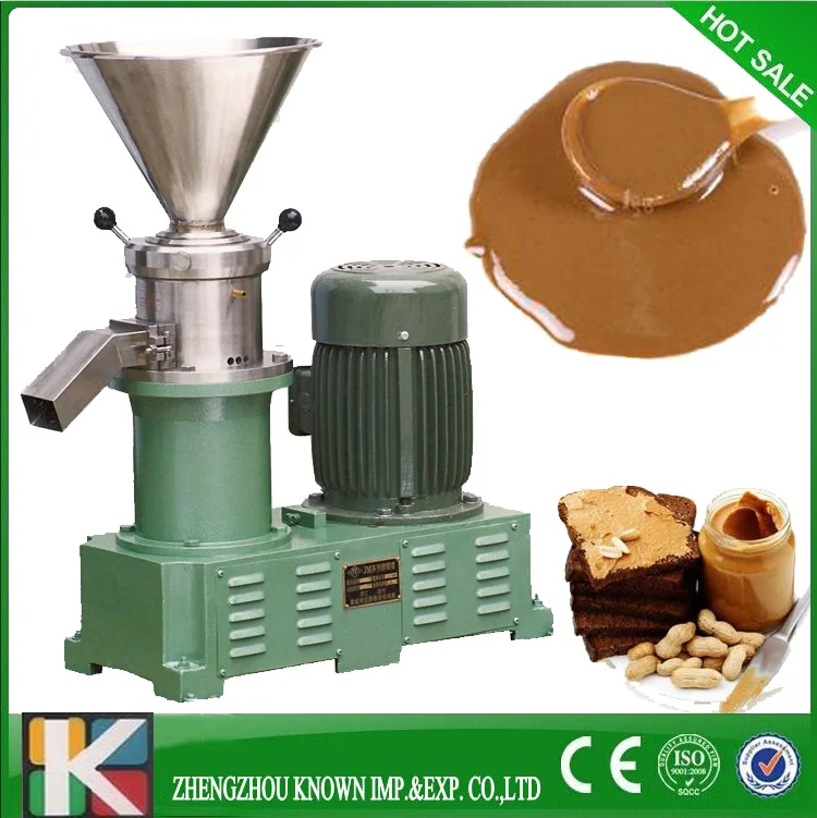 

Electrical power colloid mill machine for peanut nutter / sesame paste making grinder machine