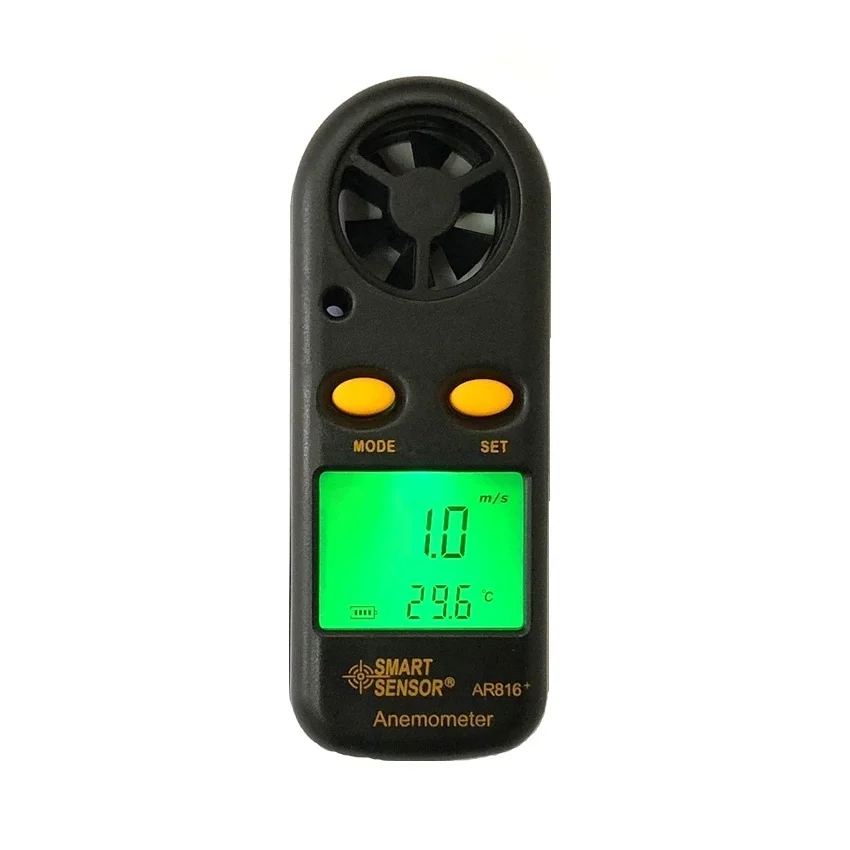 Pocket Wind Speed Gauge air flow Anemometer Thermometer Wind Speed