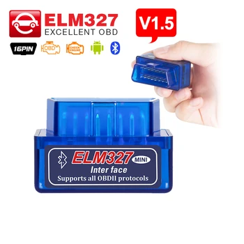 

Mini ELM327 V1.5 Bluetooth with PIC18F25K80 chip support OBD2 protocols for Android Torque code scanner Diagnostic tool