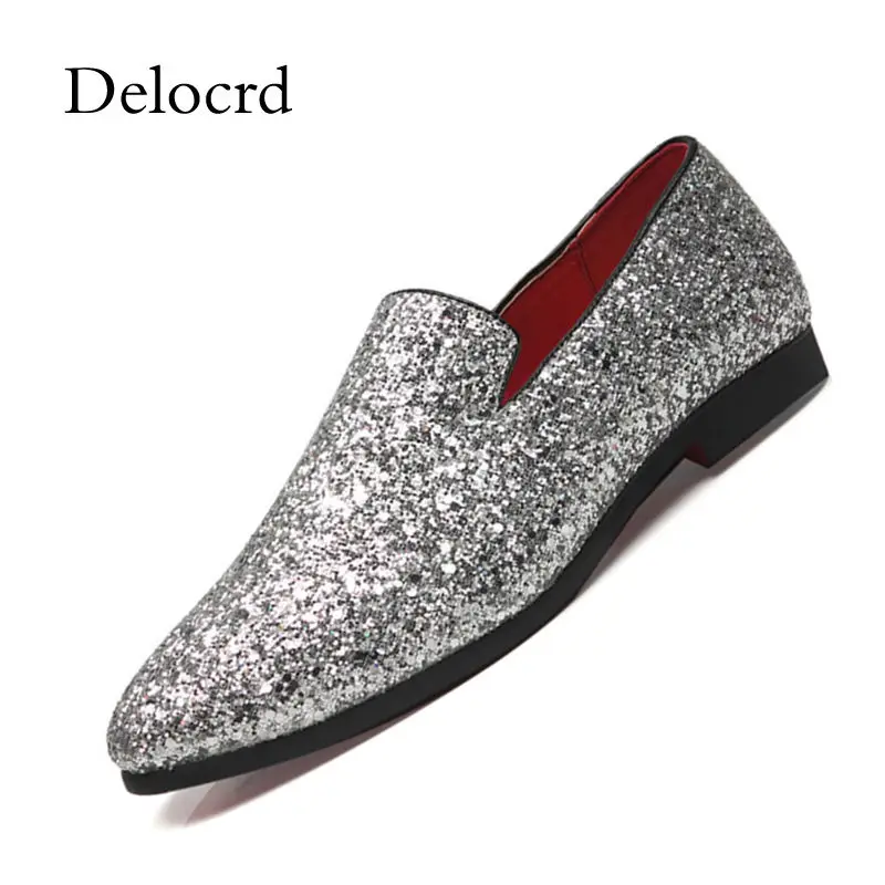 Black Ouro silver Superstar Tamanho Lantejoulas Mens gold Sapatos Casamento Boate on Slip 48 Bares 38 Moda Festa Casuais Grande De Mocassins wpCUwS
