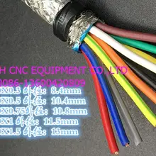 Кабель в оплетке RVVP, 1 м Высокое качество 1,0^ mm2 10 ядер Экранированный кабель для шпиндель, инвертор и Электродвигатели постоянного тока, электрические кабели и т. д