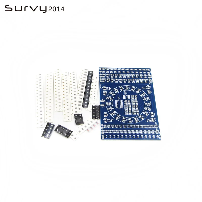 DIY CD4017 вращающийся светодиодный SMD NE555 пайки практический Совет комплект Фанни