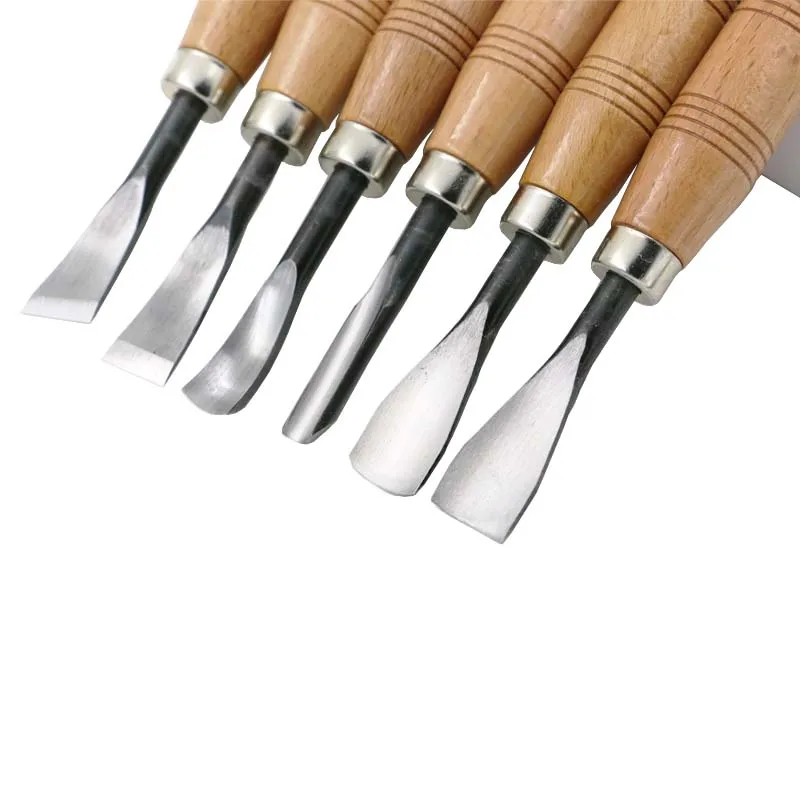 QSTEXPRESS лучшая цена 6 шт. сухая ручная резьба по дереву инструменты чип деталь долото набор ножей инструмент