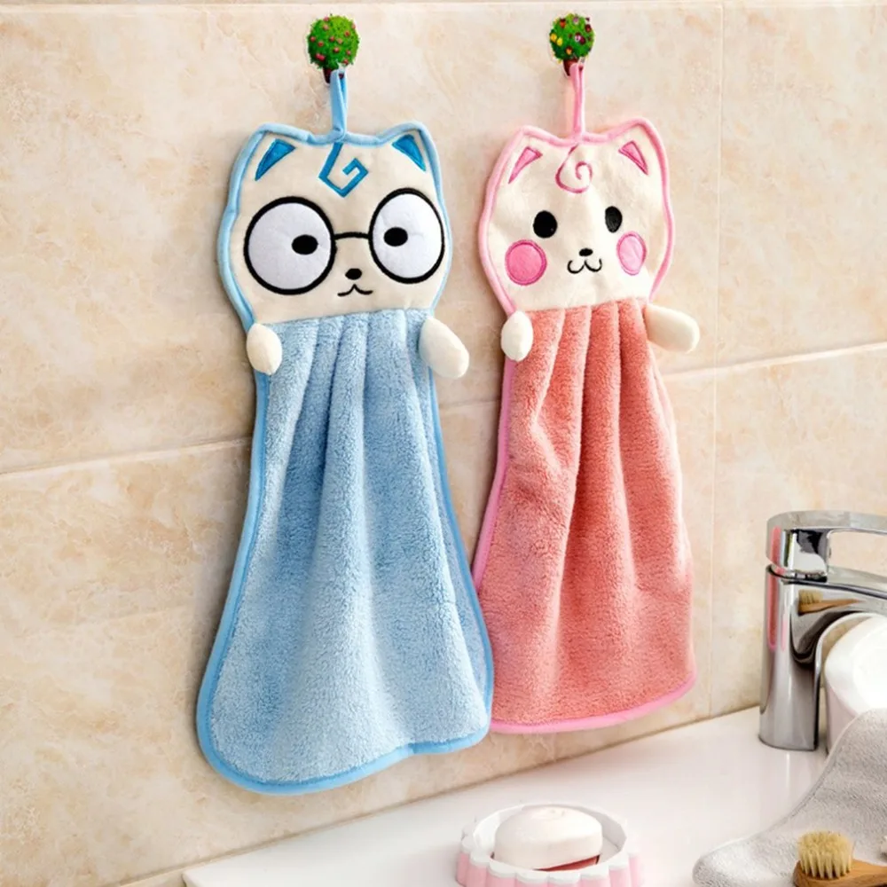 Lovely Cartoon Children Hand Dry Towel For Kids Kitchen Bathroom Kid ...