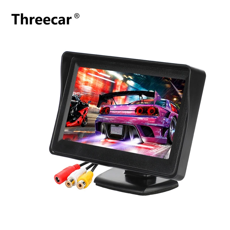 Only Monitor Автомобильный монитор HD 4," TFT lcd Автомобильный дисплей монитор для парковки заднего вида с камерой заднего вида монитор PAL/NTSC - Цвет: Only Monitor
