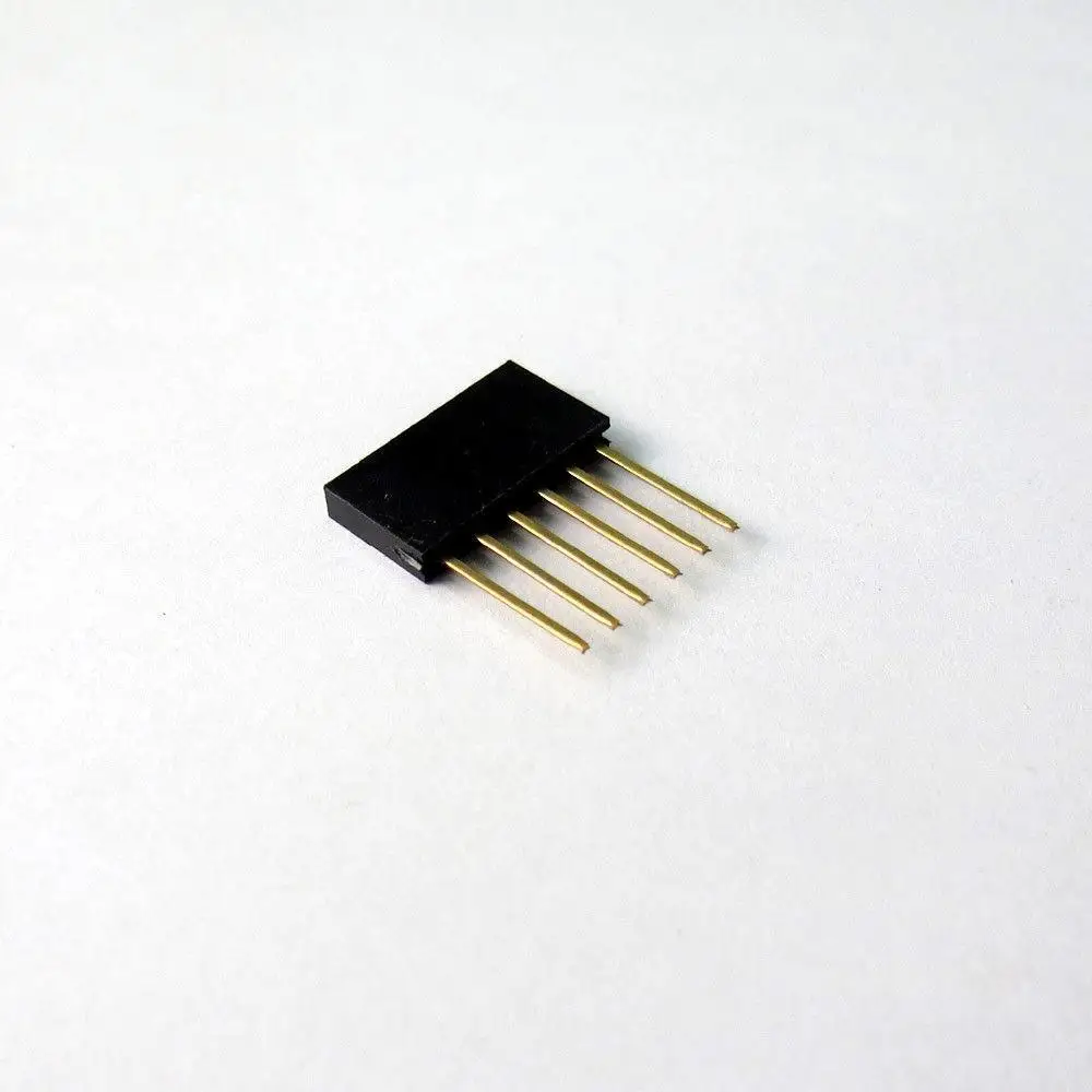 10Pcs 6Pin Female Tall Stackable Header Connector Socket Arduino Shield Yellow