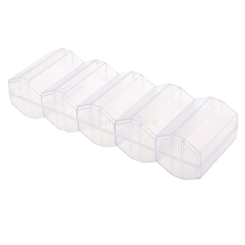 Portable 100 Chips Poker Chip Tray Clear Box Container with