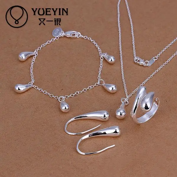 Nadie Trampas añadir Conjunto de joyería chapada en plata para mujer, joyería nupcial para boda,  S223, regalo bonito, novedad de 2016 _ - AliExpress Mobile