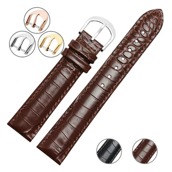

EACH 18mm 20mm 22mm Genuine Leather Watchband Watch Strap with Crocodile Pattern Different Colors Women men watch bands