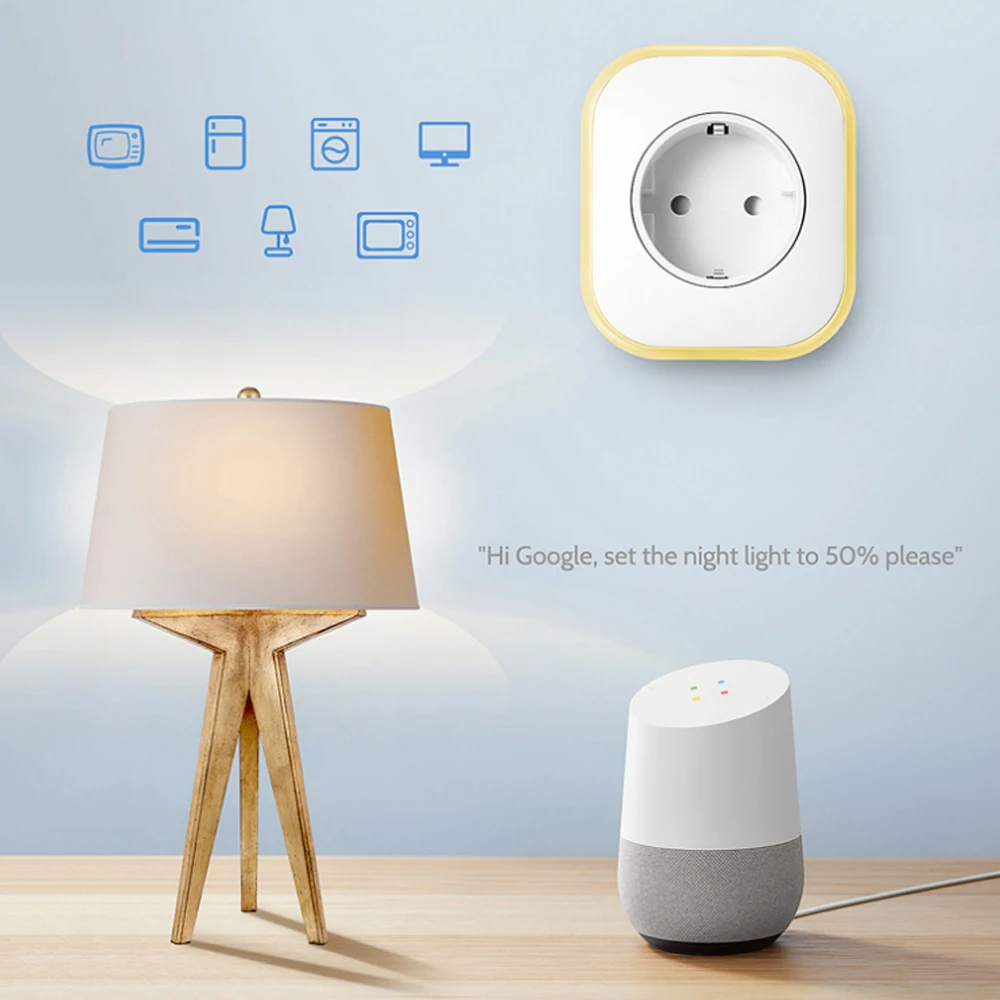 Inteligente com Lâmpada Monitor de Potência Padrão do Google Alexa Plug Wifi Tomada Rgb Noite Temporização Interface Usb Casa Ifttt uk ue 11 Temporização Interface USB Plug Padrão do Google casa IFTTT