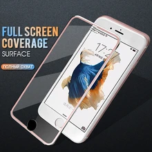 3d liga de alumínio vidro temperado para o iphone 6s 7 8 mais cobertura completa borda protetor de tela para o iphone x 10 5 5S se filme de vidro