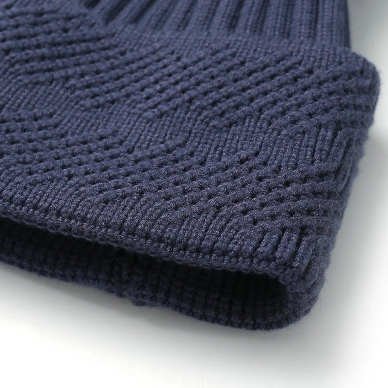 Winter Hat Women Knit Cap Warm Wool Real Raccoon Pom Pom Ski Accessory Brim Beanie Headwear Soft Casual Outdoor Solid Color (3)