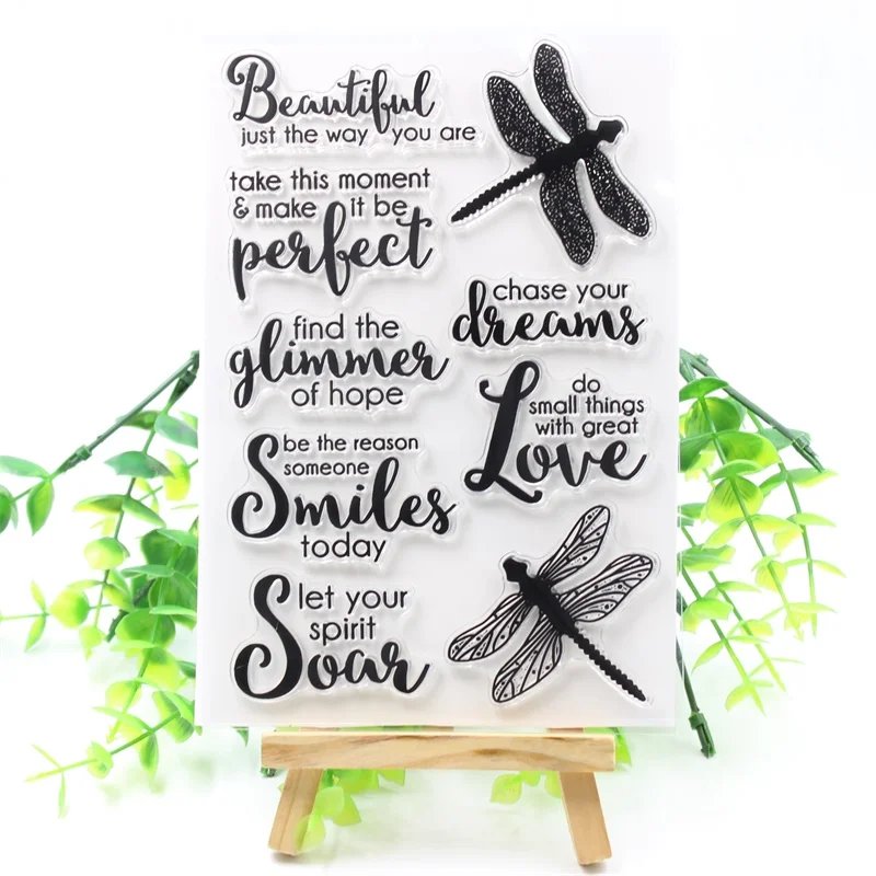 

ZFPART Dragonfly Transparent Clear Silicone Stamp/Seal for DIY scrapbooking/photo album Decorative card making