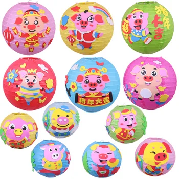 

10PC S20*20cm Cheap Foam Sheet Sponge Paper Lanterns Chinese Lamp Hanging Honeycomb Kids Birthday Party Decoration Event Decor