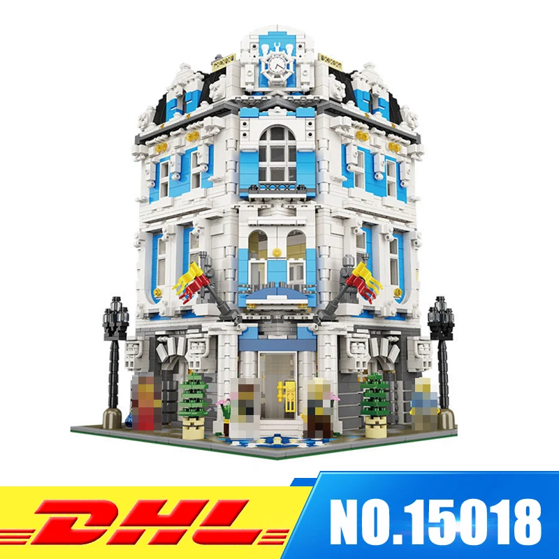

LEPIN 15018 3196pcs Creator City Series Sunshine hotel MOC Model Building Kits Brick Toy Compatible Christmas Gifts