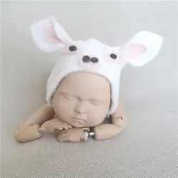Милая Детская шапка-Зверюшка фото опоры шерстяной войлочный новорожденных шапка для животного для фотосессии шапка для маленьких