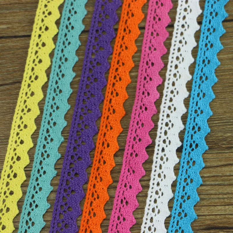 

5 colors randomly shipped 25 yards cotton knitted lace, DIY handmade, wedding / craft gift packaging / decoration