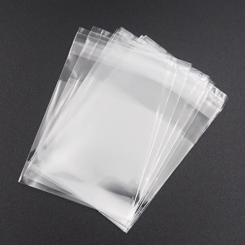 100 шт./лот 2 размера прозрачные пакеты для упаковки печенья самоклеящиеся