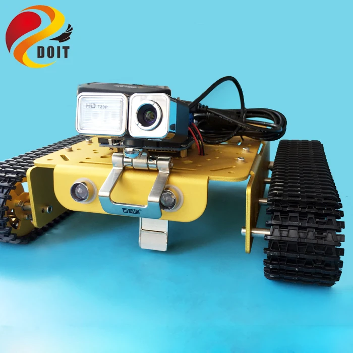 DOIT T200 пульт дистанционного управления Wi-Fi видео Робот Танк шасси Мобильная платформа для Arduino умный робот с камерой Хлопушка игрушка