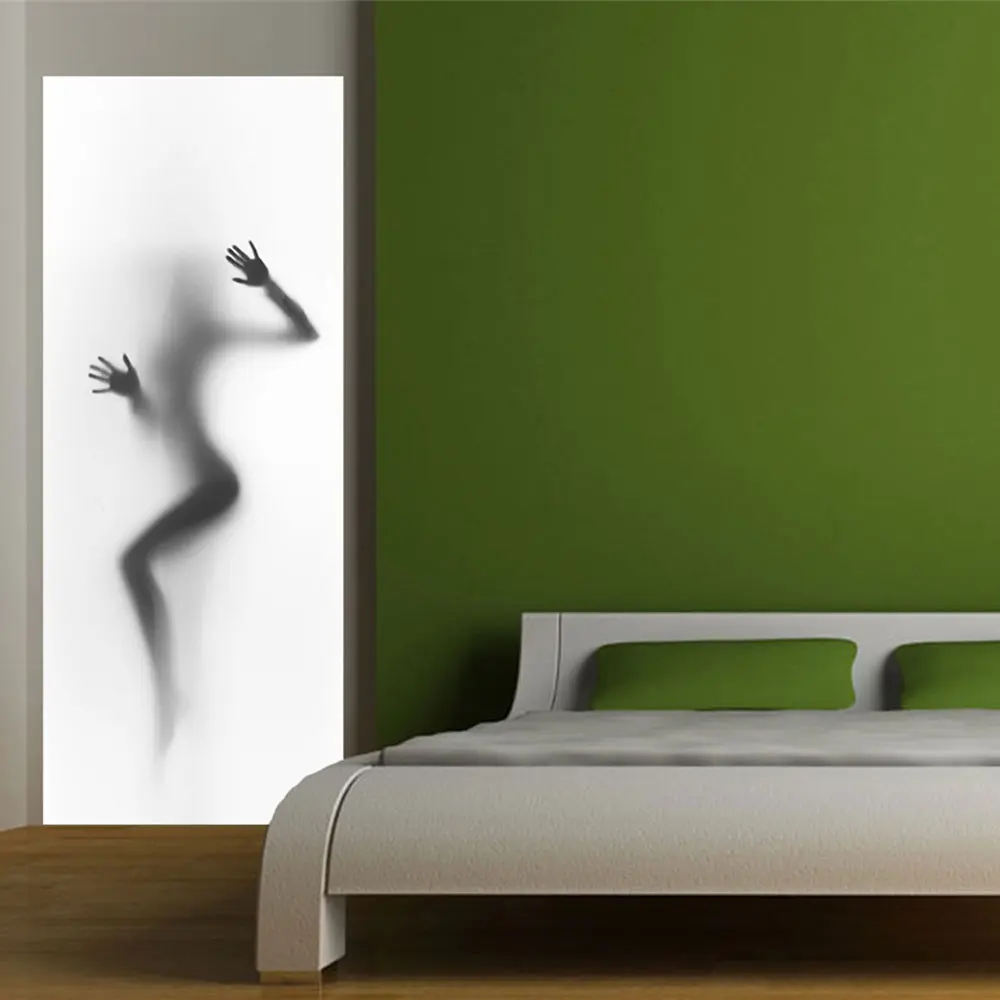 2 قطعة/المجموعة خيال الباب ديكور فني المنزل الإبداعية DIY 3D الباب ملصقات نمط ل جدار غرفة المنزل الباب ديكور الديكور