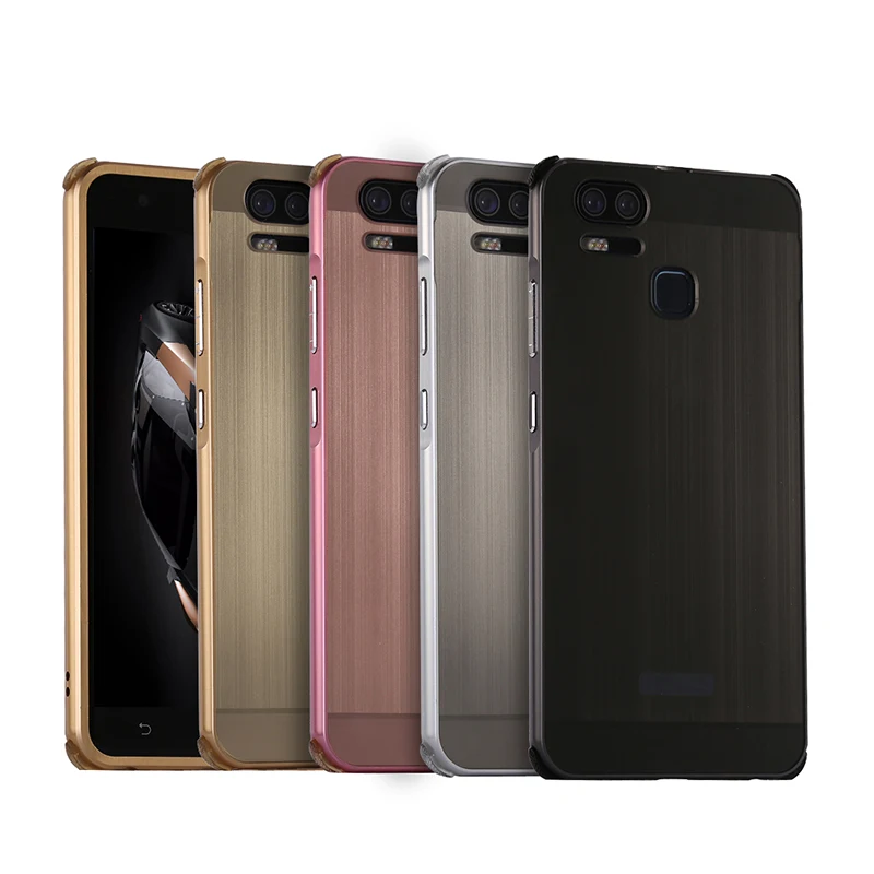 

Luxury Aluminum Bumper For ASUS Zenfone 3 Zoom ZE553KL Case Brushed Metal Hard PC Back Cover For ASUS Zenfone 3 Zoom ZE553K Case