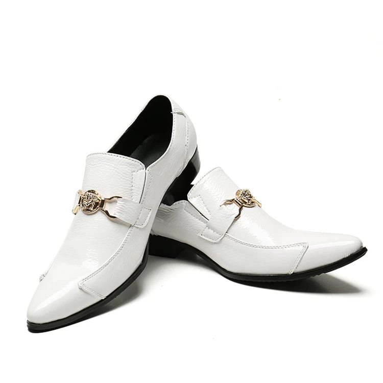 Branco Outono De Cabeça Casamento Apontado Nova Com Picture Derby Sapatos Picture Masculino Oxfords Festa As Primavera Dedo Puro Couro Homens Se Ouro Vestem Homem as zqXTtZf