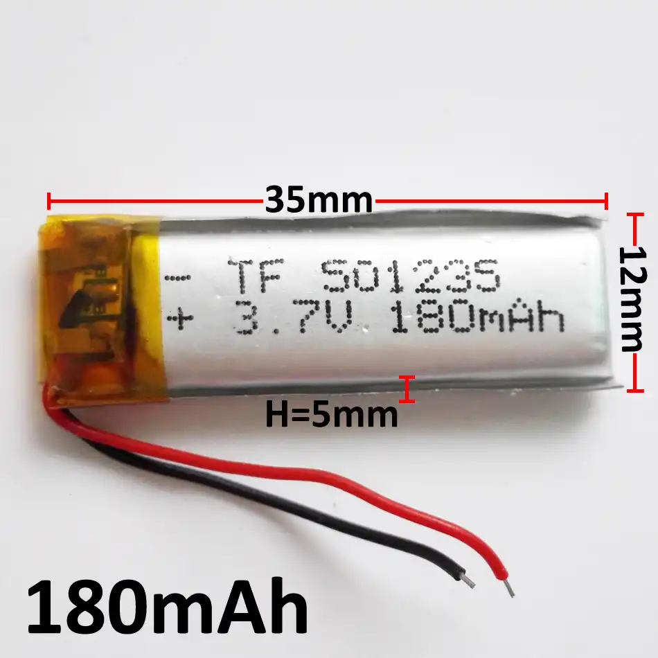 3,7 V 180mAh батарея 501235 литий-полимерная Li-Po литий-ионная аккумуляторная батарея для Mp3 MP4 MP5 gps psp электронная часть для мобильного телефона - изображение