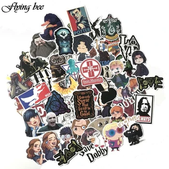 

Flyingbee 53 Pcs Cute Magic Academy Waterproof Stickers for Laptop Luggage Kids Bedroom Wall Stickers Home Decor X0082