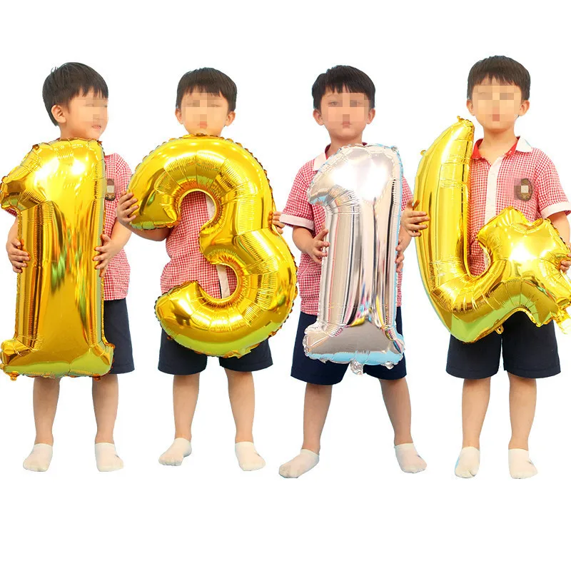 

Gold 32 Inch Happy Birthday Balloons Big Foil Number Ballons Birthday Wedding Party Decoration Kids Toys Baby Shower Air Balloon