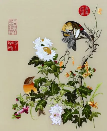 DIY шелк тутового шелкопряда Сучжоу наборы для вышивки напечатанные картины, комплекты для рукоделия серия птиц 30*40 см