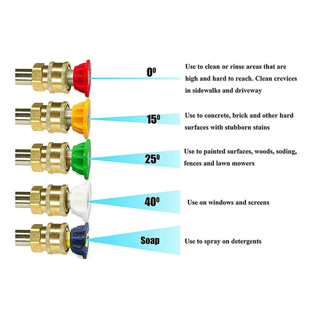 Насадка для омывателя высокого давления, насадка для палочки, соединительная муфта, электрораспылитель, комплект, 4500 фунтов/кв. дюйм, насадка для омывателя, уход за автомобилем и чистка A25