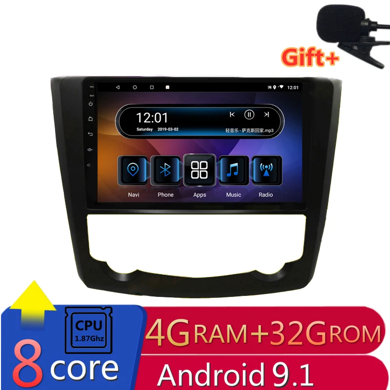 " 4G ram 2.5D ips 8 CORE Android 9,1 автомобильный DVD мультимедийный плеер gps для Renault Kadjar Автомагнитола wifi