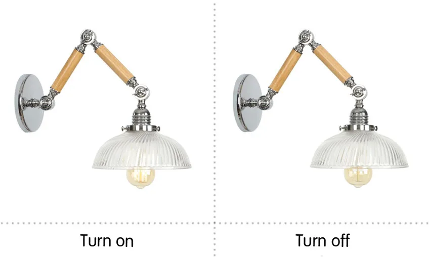 Лофт Стиль промышленный Винтаж Эдисон бра, настенные светильники длинные руки прикроватная вешалка Лампы Home Decor осветительные приборы для