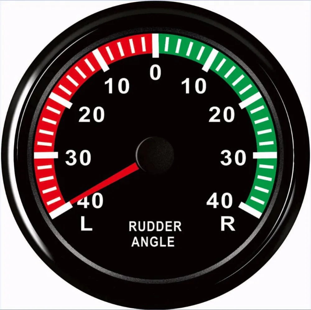 

1pc 85mm Rudder Angle Gauges 0-190ohm Input Signal Rudder Angle Meters for Yacht Ship 9-32v