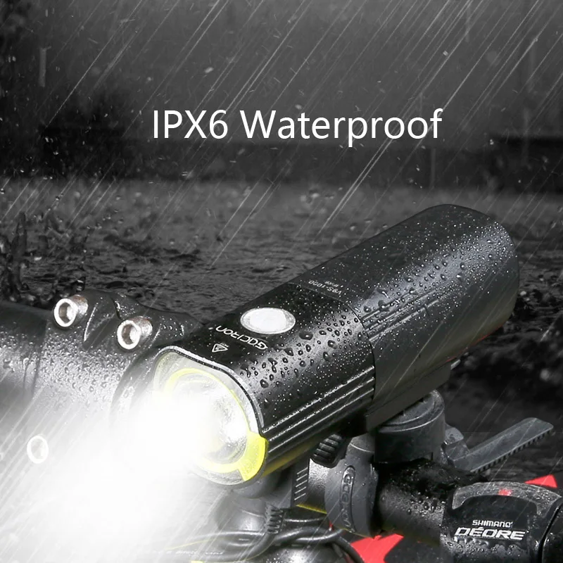 Discount GACIRON Bicycle bike Headlight Waterproof 1000 Lumens MTB Cycling Flash Light Front LED Torch Light Power bank bike accessories 5