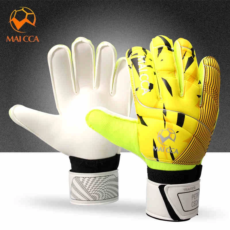 Профессиональные Футбольные латексные Вратарские тренировочное оборудование для футбола, перчатки для вратарь - Цвет: Yellow